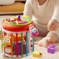 Sensory Bin Baby Toys Activity Cube Shape Sorting Toy for Age 1 2 3. 