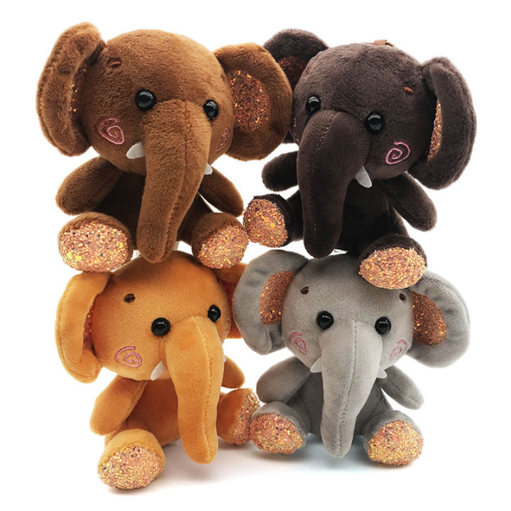 Cute Baby Elephant Plush Toys Elephant Doll Keychain Doll Girly Ragdoll Schoolbag Small Pendant