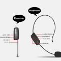 2.4G Head-mounted Wireless Lavalier Microphone Set Transmitter with Receiver for Amplifier Voice Speaker Teaching Tour Guide.