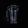 100pcs Transparent Plastic Cup Heat-resistant Disposable Plastic Cup Outdoor Picnic Birthday Kitchen Party Tableware 200ml. 