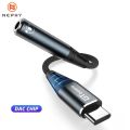 USB Type C to 3.5mm Earphone Jack OTG Adapter DAC Chip USB C 3.5 mm Headphone Audio Aux Cable For Xiaomi Mi 12 Samsung Oneplus 9. 