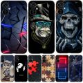 Case For TECNO CAMON 19 NEO Silicon Phone Back Cover black tpu case abstract pattern. 