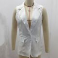 Spring Summer Blazer Women Coat Fashion Vest Woman Outfits Casual Elegant White Suits Ladies Clothes Outerwear Casaco Feminino.