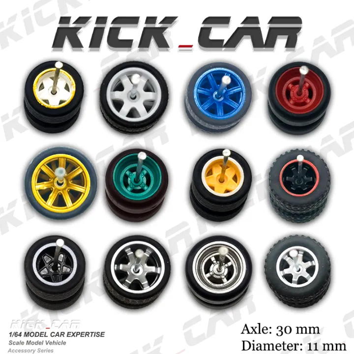 1/64%20Wheels%20with%20Rubber%20Tires%20CE28%20Refitting%20Parts%20for%20Diecast%20Model%20Car%20Hot%20Wheels%20Matchbox%20Tomica%20D:11mm%201%20Set%20-%20Image%205