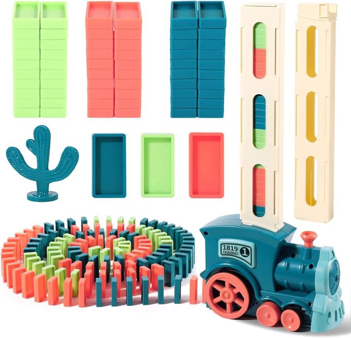 Green Solid - Domino Train Toy Set of 60 Pieces