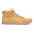 Woodland Men Solid Leather Mid-Top Sneakers - 3324119 Camel. 