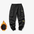 Men's Cargo Harem Pants Fleece Ribbons Men Streetwear Sweatpants Hop Casual Joggers Trousers Male Fashion Pants 5XL. 