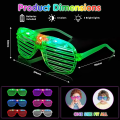 Glowing LED Party Glasses  Luminous Neon Googles Party Flashing Light Glow Sunglasses -Random Color. 