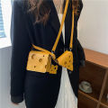 Female Small Bag Lipstick Bag For Women Earphone Bag Handbags PU Leather Bags Cheese Shaped Bags Mini Bags. 