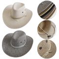 【Support-Cod】 2023 New Linen Men Summer Sun Hats Solid Cool Western Cowboy Hat Outdoor Wide Brim Hat Male Riding Caps for Sun Protection.