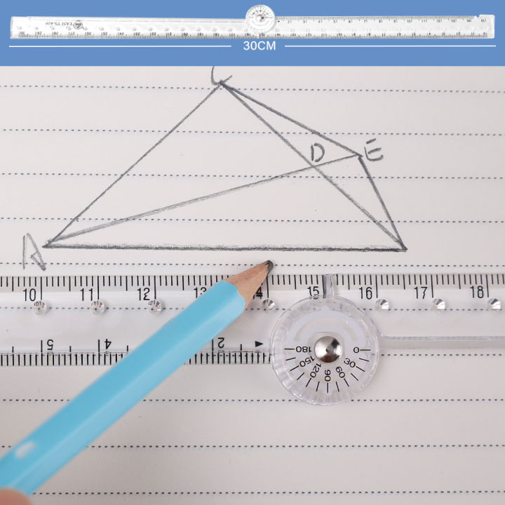 1/3Pcs%20Acrylic%20Transparent%20Folding%20Ruler%20Students%20Stationery%20Drawing%20Measuring%20Tools%20Straight%20Rulers%20With%20Small%20Protractor%20-%20Image%205