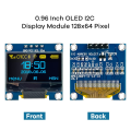 5 PCS OLED I2C Display Module As Shown PCB for 128x64 Pixel IIC Serial Self-Luminous Display Module.