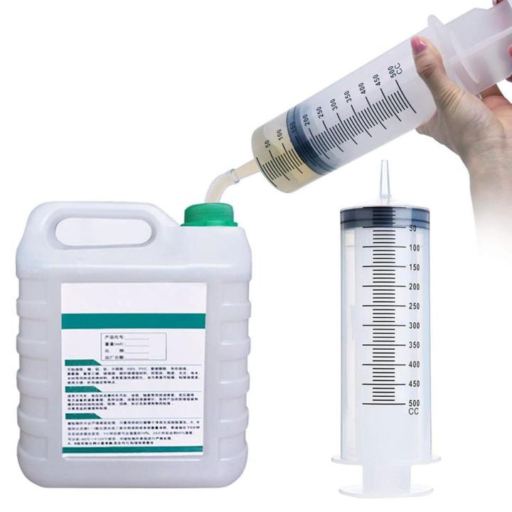200-500ml Large Capacity Syringe Reu Pump Measuring With 0.5-1m Tube IWashable Suction Injector For Oil Fluid Water - 350cc Without hose