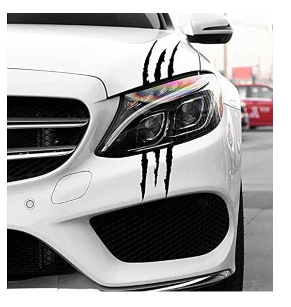 2%20pcs%20monster%20%20claw%20scratches%20sticker%20for%20headlight%20%20-White%20-%20Image%202