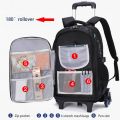 Kids Trolley Suitcase Children'S School Backpack With Wheels Student Travel Bag Satchel On Wheels For Boys Waterproof School Bag. 