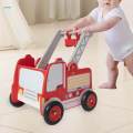 Wooden Baby Push Cart Early Educational Toy Stand Learning Push Pull Toy. 