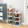 5 Layers-New multi-functional household foldable shoe cabinet, home balcony foldable storage unit. 
