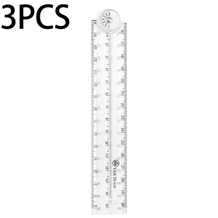 1/3Pcs%20Acrylic%20Transparent%20Folding%20Ruler%20Students%20Stationery%20Drawing%20Measuring%20Tools%20Straight%20Rulers%20With%20Small%20Protractor%20-%20Image%209