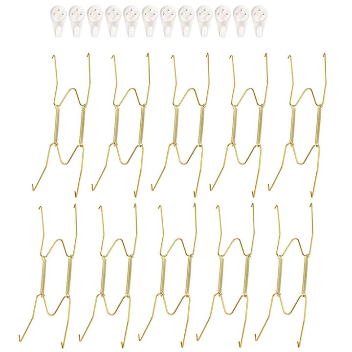 10%20Pack%20Plate%20Hangers,%206%20Inch%20Wall%20Plate%20Hangers%20and%2010%20Pack%20Wall%20Hooks,%20Compatible%205%20To%207%20Inch%20Decorative%20Plates,%20Antique%20China,%20Antique%20Plates%20and%20Art%20-%20Image%202