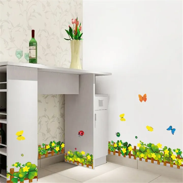 Vivid%20Flower%20Butterfly%20Fence%20Wall%20Stickers%20For%20Living%20Room%20Bedroom%20Balcony%20Baseboard%20Decor%20Pastoral%20Wall%20Art%20Home%20Decals%20-%20Image%206