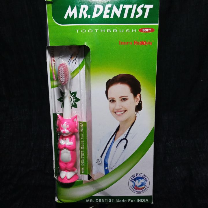 Mr.%20Dentist%20Soft%20Tooth%20Brush%20for%20Baby%20Kid%20-2%20Piece%20Tom%20Carton%20Doll%20Shape%20Multicolor%20-%20Image%205