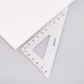 4Pcs Drawing School Supplies Set Square Triangle Ruler Aluminum Alloy Protractor.