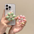 pop socket for Mobile phone airbag bracket ins style Japanese style fresh three-dimensional frosted dopamine color flower adhesive retractable.
