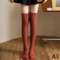 Fashion Thicken Thigh High Socks Women Solid Long Stockings Warm Wool High Knee Socks Femme Leg Boots Demoo. 