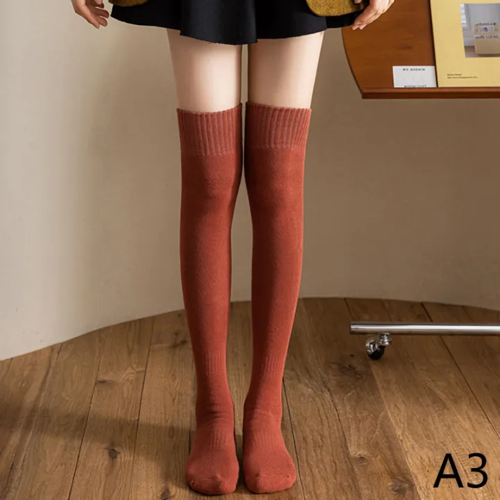 Fashion%20Thicken%20Thigh%20High%20Socks%20Women%20Solid%20Long%20Stockings%20Warm%20Wool%20High%20Knee%20Socks%20Femme%20Leg%20Boots%20-%20Image%205