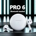 Ultimate Performance: PRO 6 Wireless Bluetooth TWS Earbuds with 5.0 Bluetooth Protocol.