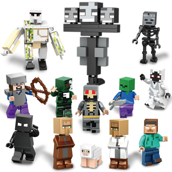 Minecraft%20Model%20Minifigure%20Building%20Blocks%20for%20Kids%20Steve%20Diamond%20Boy%20Toys%20Birthday%20Gift%20-%20Image%207