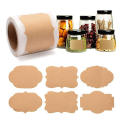 300Pcs/Roll Baking Packaging Sticker Label Blank Kraft Paper Stickers for Jar Glass Bottle Office Food Gifts Classification.