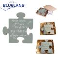 Personalized Wood Puzzle Ornament Handcrafted Wooden Puzzle Piece Thank Gift for Colleagues Thoughtful Coworker Appreciation Present Customized Thank Puzzle Ornament.