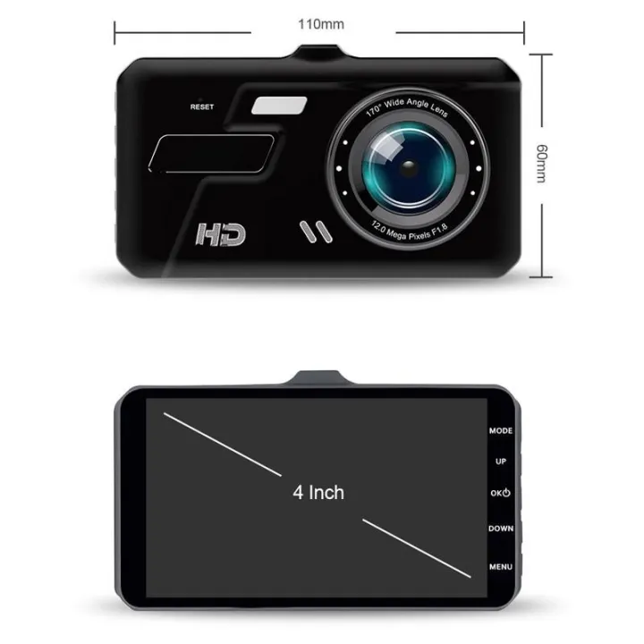 TOHAYIE%204%20Inch%20IPS%20Touch%20Screen%20Dash%20Cam%201080P%20Car%20DVR%20Dual%20Lens%20Car%20Camera%20Dashcam%20Wide%20Angle%20Video%20Recorder%20Rear%20Camera%20Night%20Vision%20with%20Rear%20Camera%20(without%20TF%20Card)%20-%20Image%203