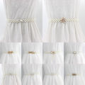 Elegant Faux Pearl Dress Belt For Girls Elastic Belt Accessories Party Decor. 