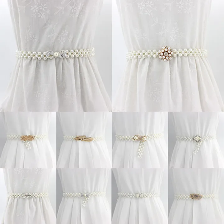 Elegant%20Faux%20Pearl%20Dress%20Belt%20For%20Girls%20Elastic%20Belt%20Accessories%20Party%20Decor%20-%20Image%203