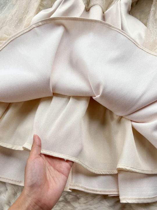 Women%20Beaded%20Vintage%20Dress%20Fashion%20High%20Waist%20Patchwork%20Gauze%20Elegant%20Dresses%20Ladies%20A%20Line%20Spring%20Autumn%20Apricot%20Robe%20Vestidos%20-%20Image%206