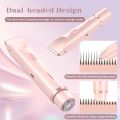 Electric Shaver for Women Waterproof Wet & Dry Hair Razors 2 in 1 Double Head Dual Bikini Hair Trimmer Detachable Head Shaver.