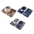 3 Piece Shaggy Bath Mats Set for Bathroom with Toilet Cover Absorbent Large Bathroom Rug Sets for Bathroom Floor Tub Bath Room. 