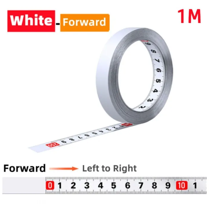 3m Long Ruler Durable Self-Adhesive Measuring Tape 13MM Width Stainless Steel ...