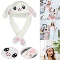 New Cute Rabbit Jumping Up Cap Kid Adult Cap Gift Bunny Ear Hat Pluh Moving  Hat Movable Ear Airbag Cap Winter Hat. 