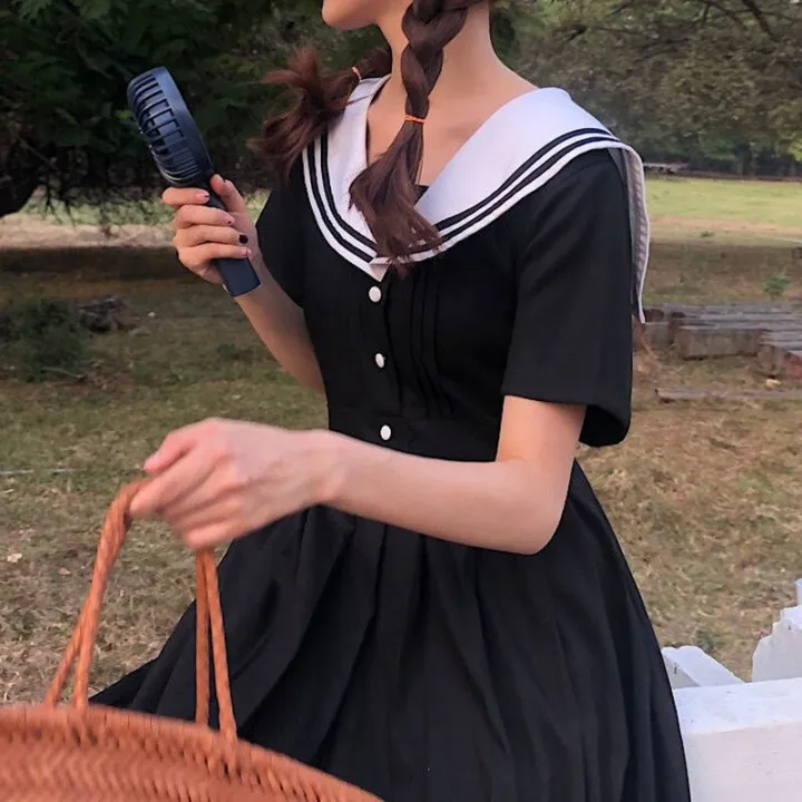 Dresses%20Women%20Preppy%20Style%20Sailor%20Collar%20Japanese%20Stylish%20Short%20Sleeve%20Sweet%20Vintage%20High-waist%20Students%20Girls%20All-match%20Female%20-%20Image%208