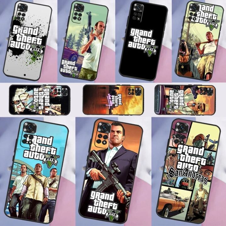 Gta 5 Grand Theft Auto Case For Xiaomi Redmi Note 11 10 12 8 9 Pro 8T 9S 10S 11S Redmi 10 10A 10C 9 12C 9C Cover