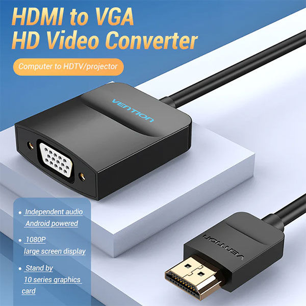 VENTION%2042154%20HDMI%20to%20VGA%20Converter%200.15M%20Black%20Adapter%20-%20Image%202