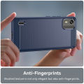 NOKIA C12 Pro Carbon Fiber Blue Color Premium and Camera Protection Soft Mobile Back Cover for Nokia C12 Pro.