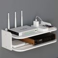 TV Stands Router Rack Wall Mount WiFi Router Stand 2 Tiers Set-top Box Supports Floating Wall Mounted Shelf Storage Wall-Mounted Shelf Bracket Games Consoles, TV Accessories-6/16/8. 