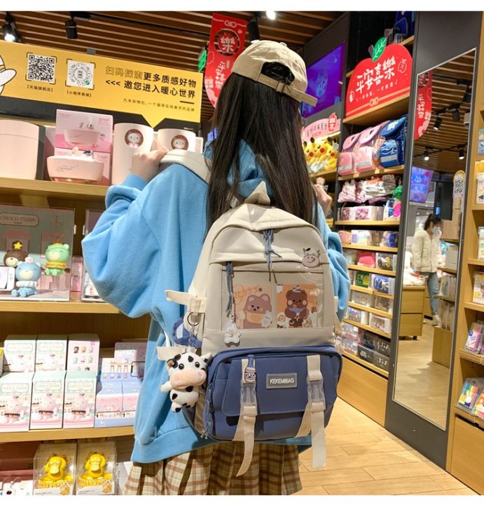 Fengdong%20cute%20school%20bags%20for%20girls%20kawaii%20bookbag%20doll%20college%20student%20black%20rucksack%20teen%20girl%20schoolbag%20fashion%20backpack%20-%20Image%203