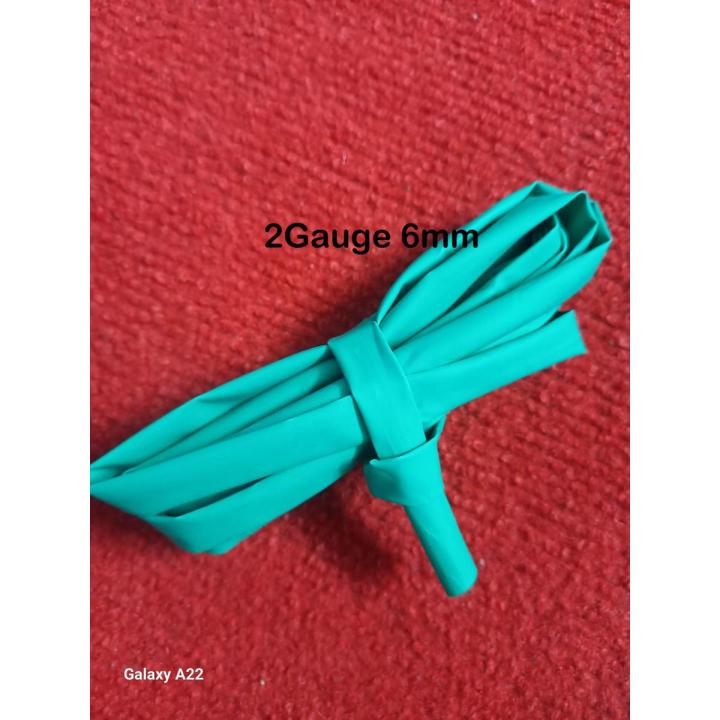 2 Gauge - 6mm Green Heat Shrink Tube 6mm Heatshrink Tubing Shrinkable Wrap Wire Cables Sleeve Set Heat Shrink Φ6mm Wire DIY Cables Connector Repair