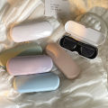 Portable Cream Colored Glasses Case Cute Sunglasses Myopia Glasses Storage Box Travel Student Simple Sunglasses Box Storage Box.