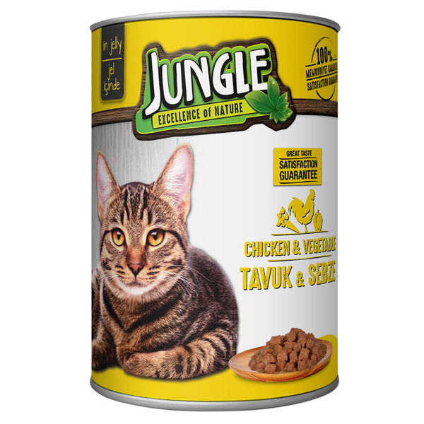 Jungle Chicken & Vegetable Cat Wet foods 415gm | Daraz.com.bd